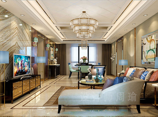 黑个大鸡巴在线世纪江尚三室两厅168平装修设计效果欣赏
